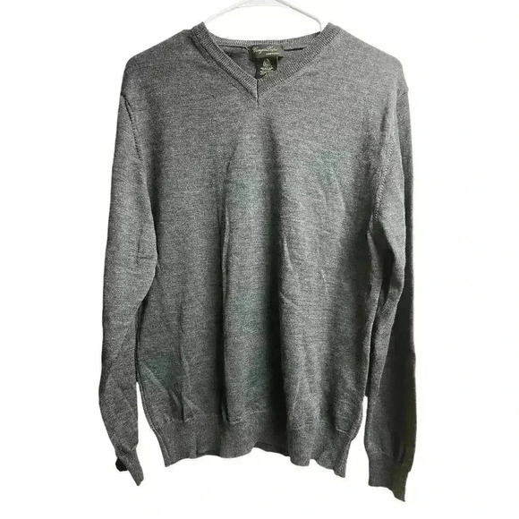 Giorgio Lupi Extra Fine Merino Wool Made in Italy Men's Sweater Gray Medium - Picture 1 of 7